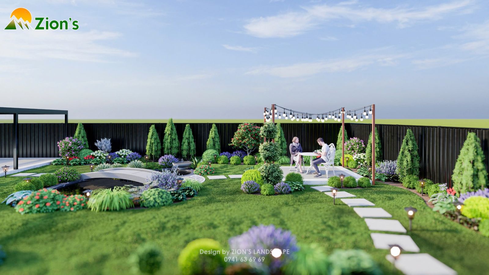 Thiết kế sân vườn tại mỹ - zions landscape